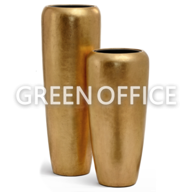 Кашпо Effectory Metal Дизайн-конус Сусальное золото - Фото 1