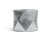 Кашпо ERGO Rombo многогранник состаренное серебро - Фото 3