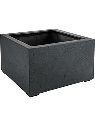Кашпо Grigio low cube anthracite-concrete